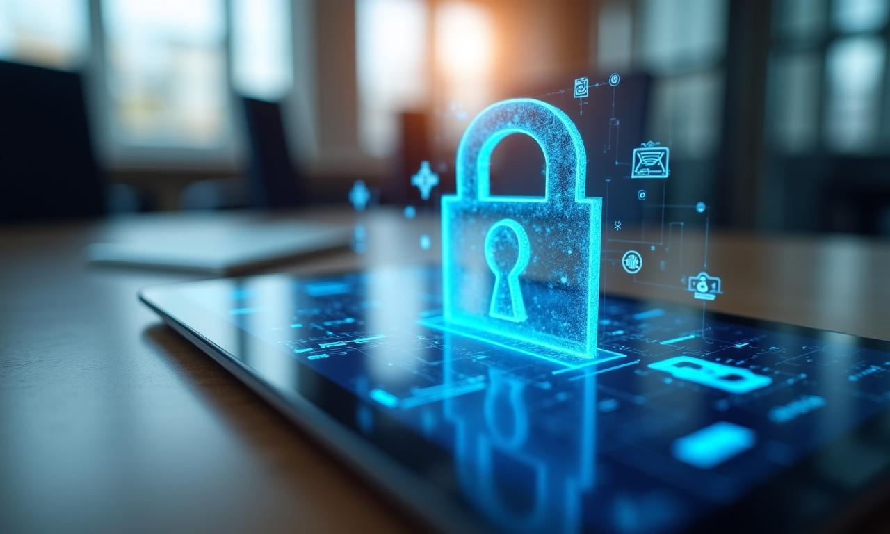 Secure data protection and privacy illustration